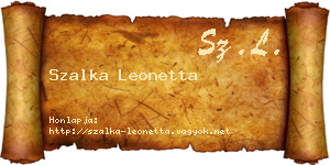 Szalka Leonetta névjegykártya